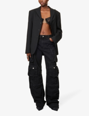THE ATTICO: Fern wide-leg mid-rise jeans