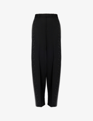 THE ATTICO: Jagger wide-leg mid-rise wool trousers