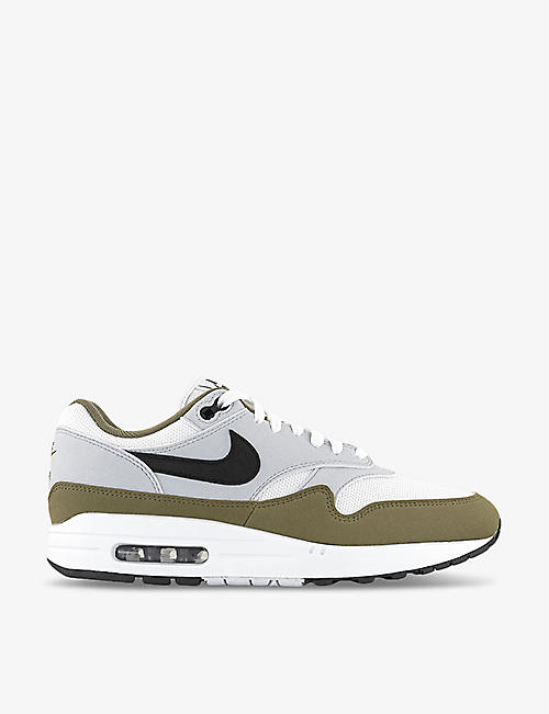 NIKE: Air Max 1 chunky-sole leather and mesh low-top trainers