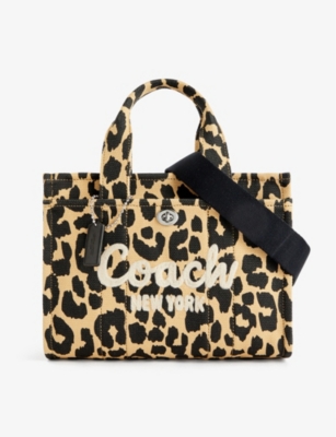 COACH - Logo-embroidered detachable-strap small canvas tote bag ...