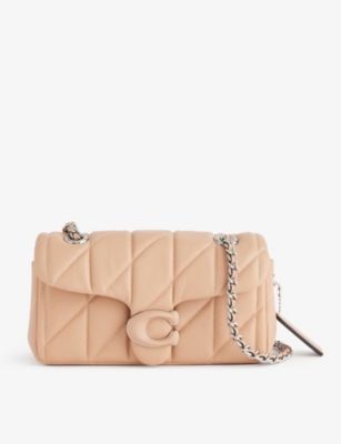 Shop Coach Tabby 20 Quilted Leather Cross-body Bag In Lh/buff