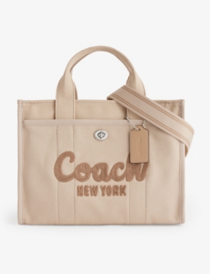 COACH: Cargo 34 logo-embroidered detachable-strap canvas tote bag