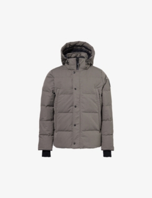 CANADA GOOSE: Wyndham brand-patch regular-fit cotton-blend jacket