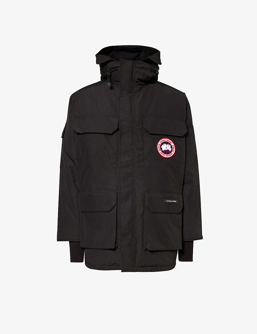 Canada Goose Mens Black Expedition High-neck Shell-down Parka Jacket