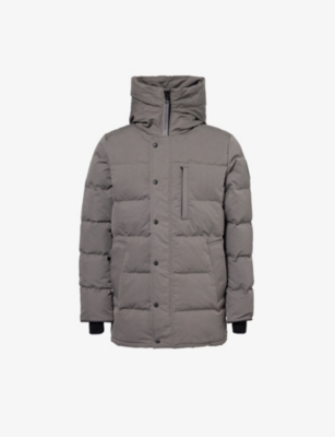 Shop Canada Goose Men's Coastal Grey Carson Brand-patch Regular-fit Cotton-blend Jacket