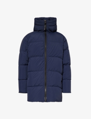 Canada Goose Mens Atlantic Navy Lawrence High-neck Regular-fit Shell-down Jacket In Atlantic Navy