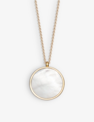 ASTLEY CLARKE: Stilla 18ct yellow gold-plated vermeil sterling-silver and mother of pearl locket-pendant necklace