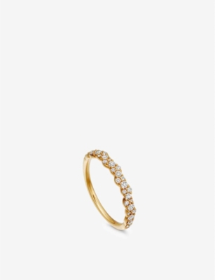 Astley Clarke Womens Yellow Gold Interstella Linia 14ct Yellow-gold And 0.41ct Diamond Ring