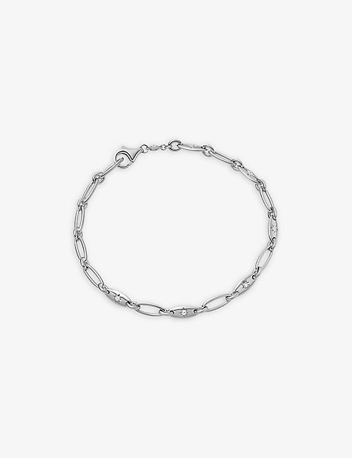 ASTLEY CLARKE: Celestial Orbit sterling-silver and white-sapphire bracelet