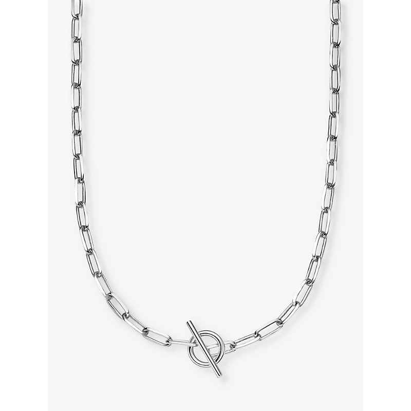 Astley Clarke Womens Sterling Silver Celestial T-bar Sterling-silver Chain Necklace
