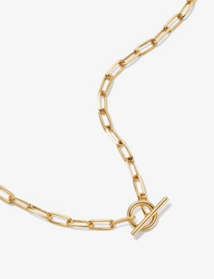 Shop Astley Clarke Womens Celestial T-bar 18ct Yellow Gold-plated Vermeil Sterling-silver Chain Necklace Yellow Gold Ve In Yellow Gold Vermeil