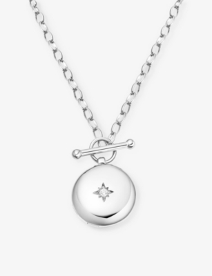 ASTLEY CLARKE: Biography Locket sterling-silver and sapphire necklace