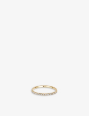 Astley Clarke Womens Yellow Gold Icon Nova 14ct Yellow-gold And Diamond Half Eternity Ring