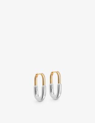 ASTLEY CLARKE: Celestial 18ct yellow gold vermeil and sterling silver hoop earrings