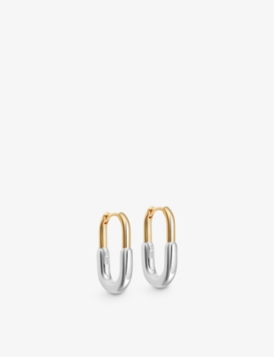 Shop Astley Clarke Womens Celestial 18ct Yellow Gold Vermeil And Sterling Silver Hoop Earrings