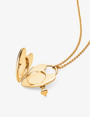Astley Clarke Womens Yellow Gold Vermeil Heart-locket 18ct Yellow Gold-plated Vermeil Silver Necklac In Yellow Gold Vermeil