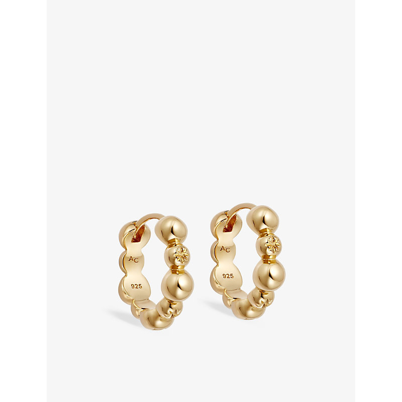 Astley Clarke Aurora Atom Hoops Earrings In Yellow Gold Vermeil