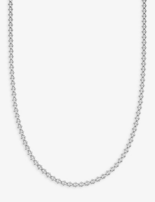 Astley Clarke Womens Sterling Silver Aurona Sphere-beaded Sterling-silver Chain Necklace