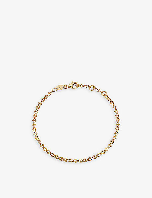 ASTLEY CLARKE: Aurora beaded 18ct gold-vermeil chain bracelet