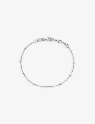 Astley Clarke Womens Aurora Station Sterling Silver Beaded Bracelet In Silver