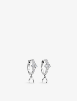Astley Clarke Silver Luna Crescent Huggie Earrings In Sterling Silver