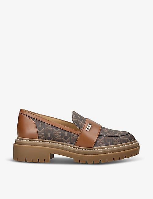 MICHAEL MICHAEL KORS: Parker monogram-pattern woven loafers