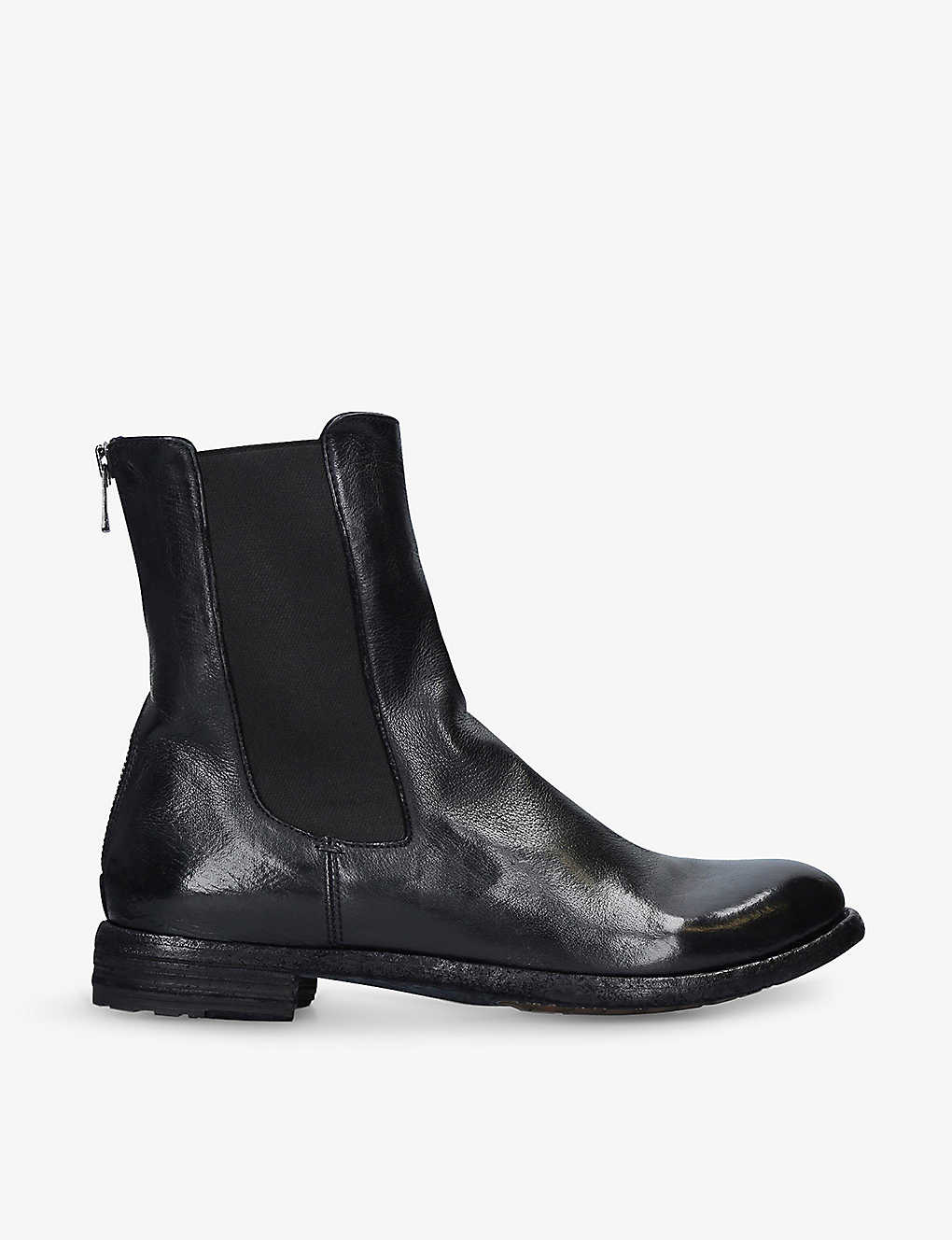 OFFICINE CREATIVE OFFICINE CREATIVE WOMEN'S BLACK LEXICON CHUNKY-SOLE LEATHER BOOTS