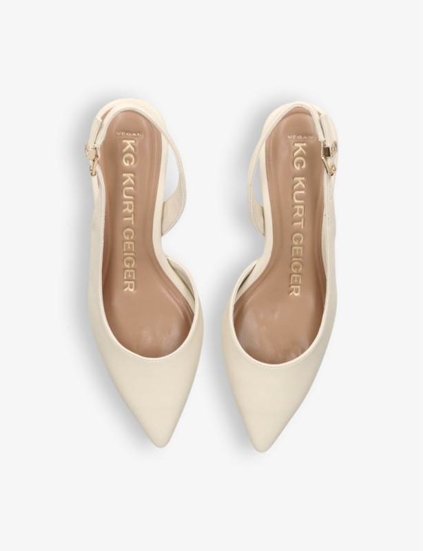 Aria kitten-heel faux-leather court shoes
