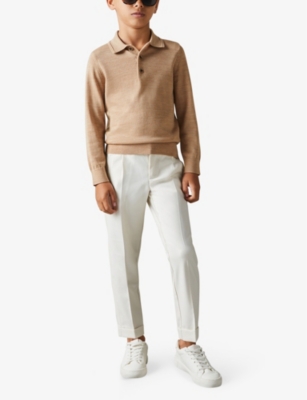REISS: Trafford long-sleeve collared wool jumper  3-14 years