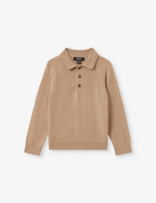 REISS: Trafford long-sleeve collared wool jumper  3-14 years