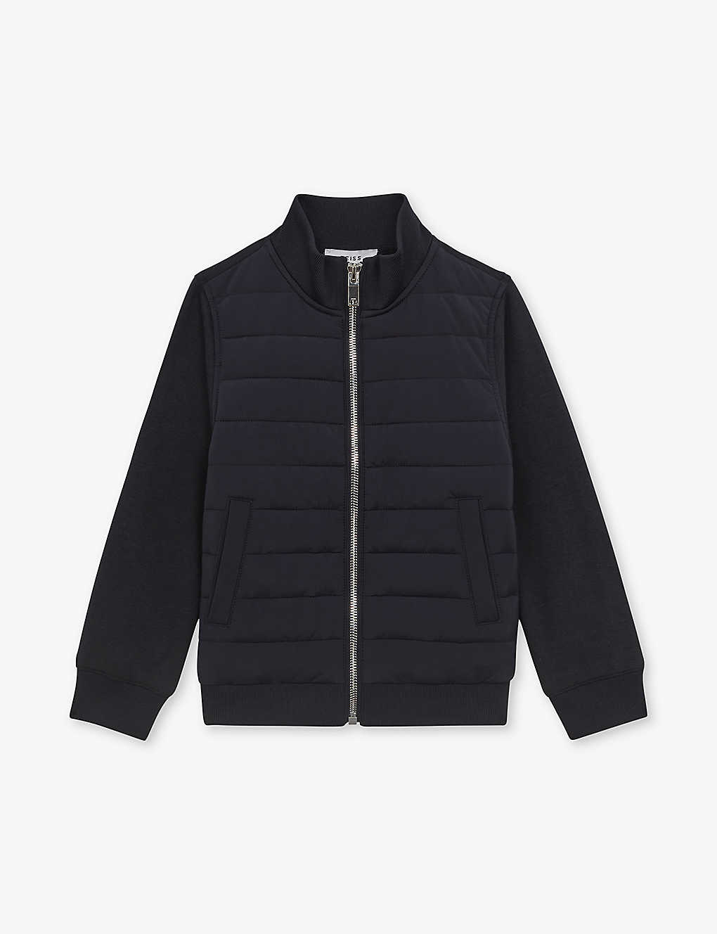 Reiss Boys Navy Kids Flintoff Quilted Cotton-blend Jacket 3-9 Years