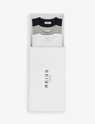 Reiss Boys Multi Kids Bless Short-sleeve Cotton T-shirt Pack Of Three In Multi-coloured