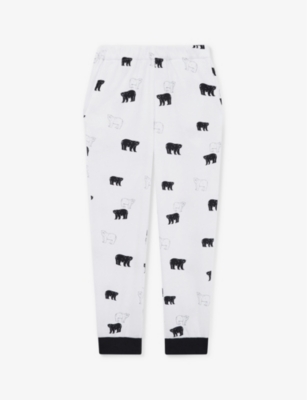 Reiss Kids' Optic White Bernard Junior Slim Fit Cotton Motif Pyjama Top