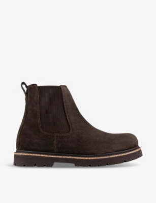 BIRKENSTOCK: Highwood pull-tab suede Chelsea boots