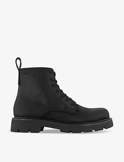VAGABOND: Cameron zip-up nubuck-leather ankle boots