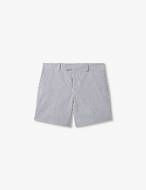 REISS: Barr slim-fit striped seersucker shorts