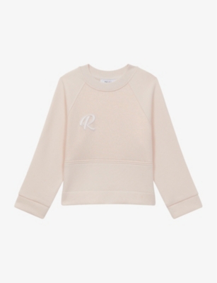 REISS: Logo-embroidered long-sleeve cotton sweatshirt 4-14 years