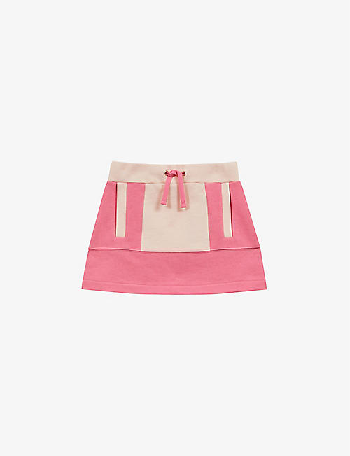REISS: Macey colour-block cotton-jersey mini skirt 4-14 years