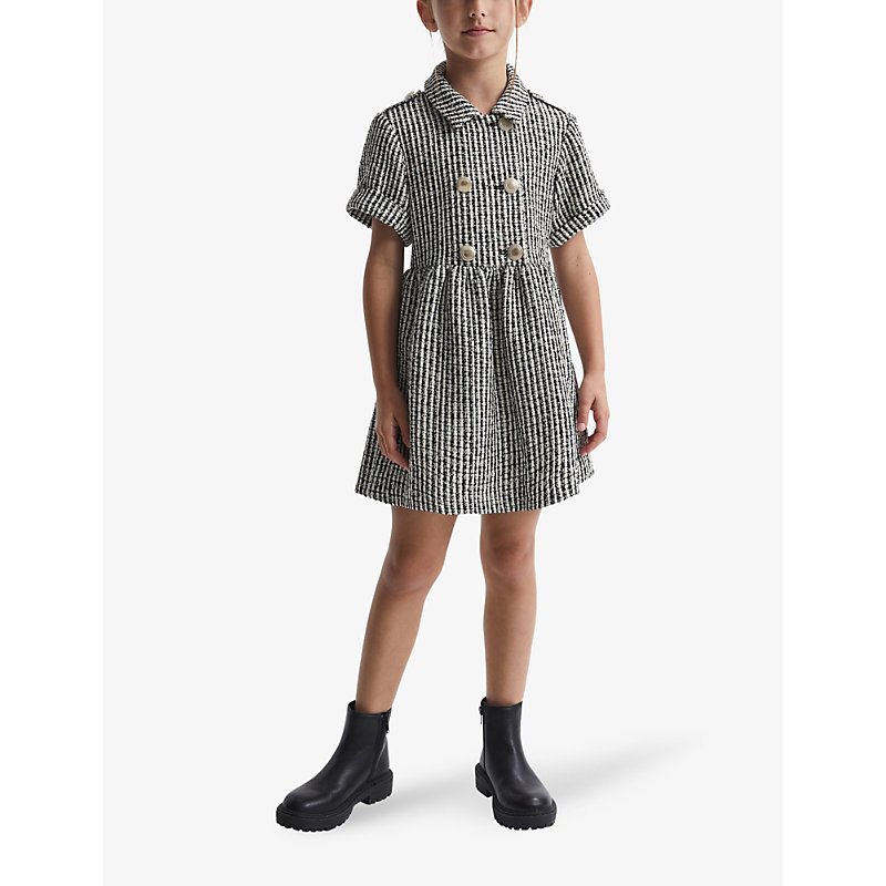 Shop Reiss Girls Multi Kids Junip Striped Woven Mini Dress 4-9 Years