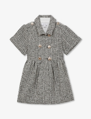 REISS: Junip striped woven mini dress 4-9 years