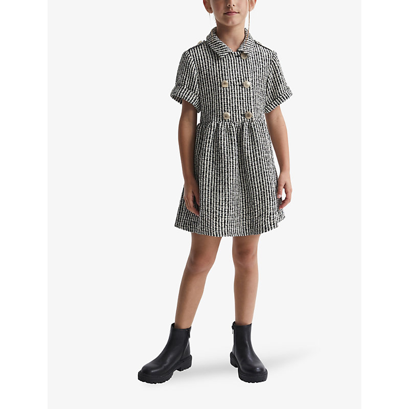 Shop Reiss Girls Multi Kids Junip Striped Woven Mini Dress 9-14 Years