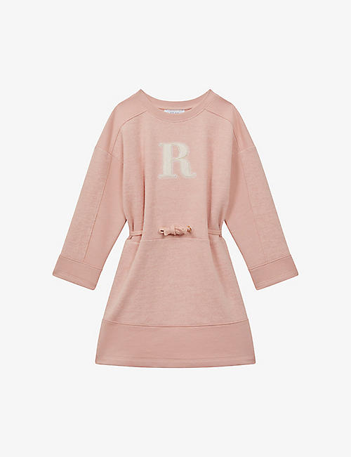 REISS: Ella 'R'-motif cotton-jersey dress 4-13 years