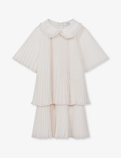 REISS: Nadia pleated woven dress 4-13 years
