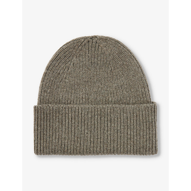 Shop Colorful Standard Folded-brim Recycled-wool Beanie In Dusty Olive