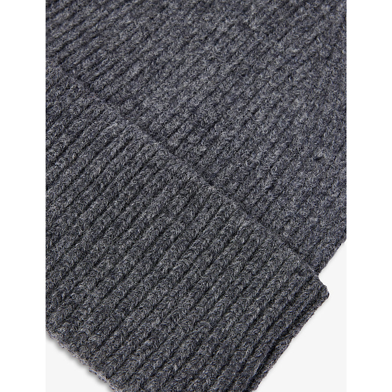 Shop Colorful Standard Folded-brim Recycled-wool Beanie In Lava Grey