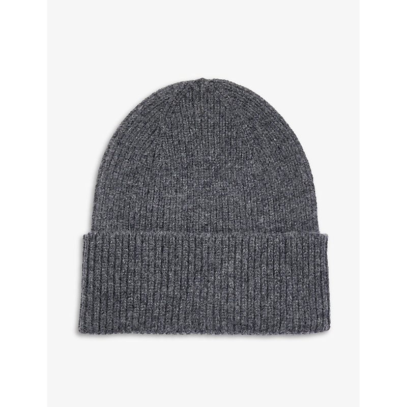 Shop Colorful Standard Folded-brim Recycled-wool Beanie In Lava Grey