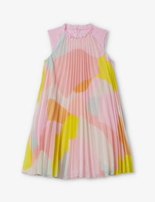 Shop Reiss Girlskids Pixie Colour-block Woven Dress 4-13 Years In Multi
