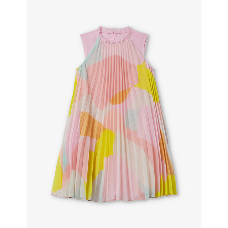 Shop Reiss Pixie Colour-block Woven Dress 4-13 Years In Multi