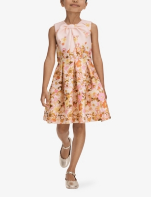 Shop Reiss Girlskids Josephine Floral-print Scuba Dress 4-13 Years In Multi