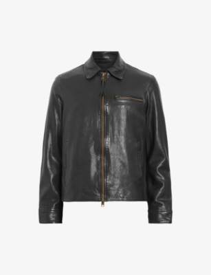 ALLSAINTS: Miller regular-fit leather jacket